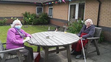 Glasgow care home start garden visits for Relatives